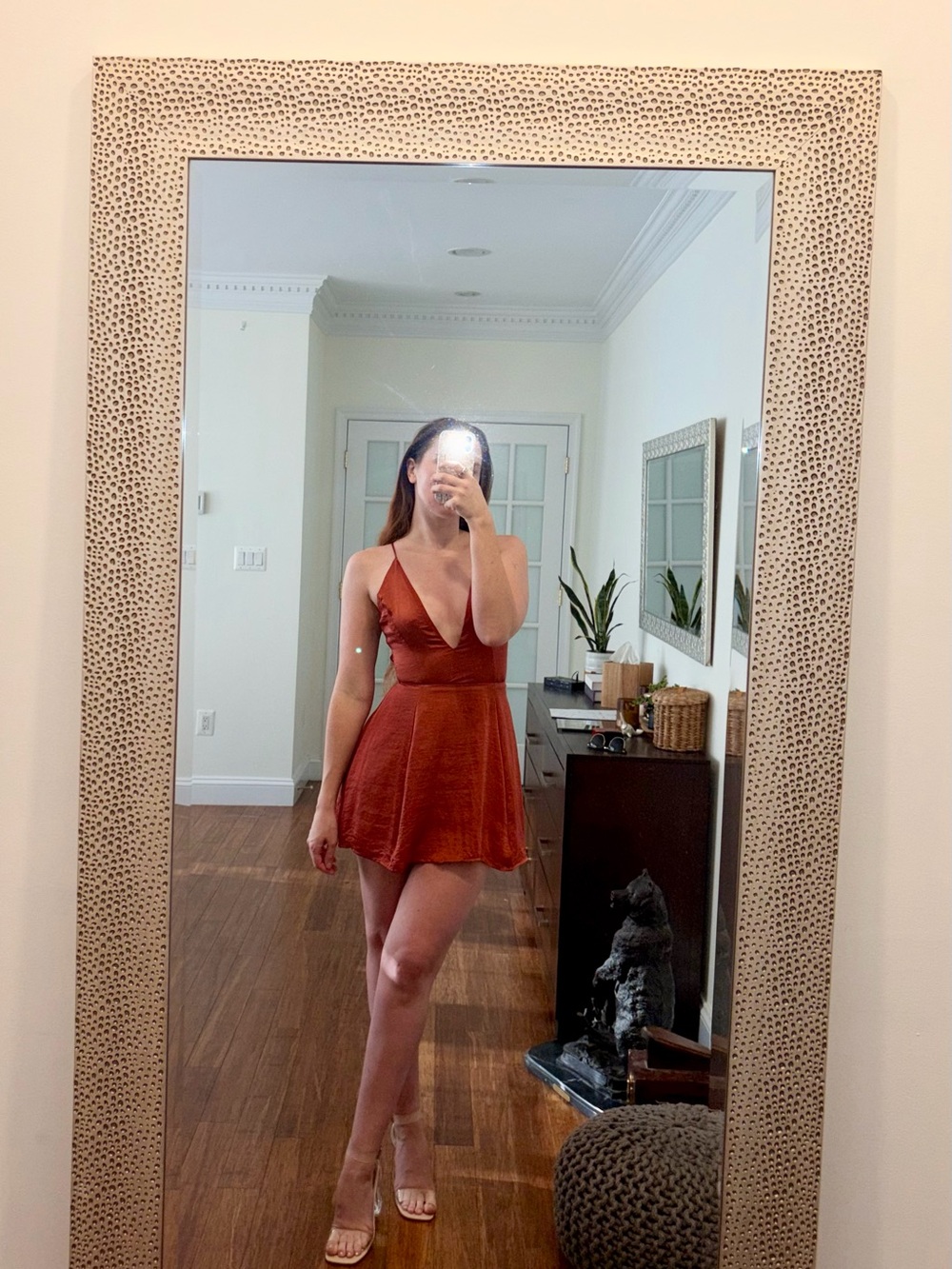 Women’s Lucy in the Sky Copper V-Neck Summer Dress